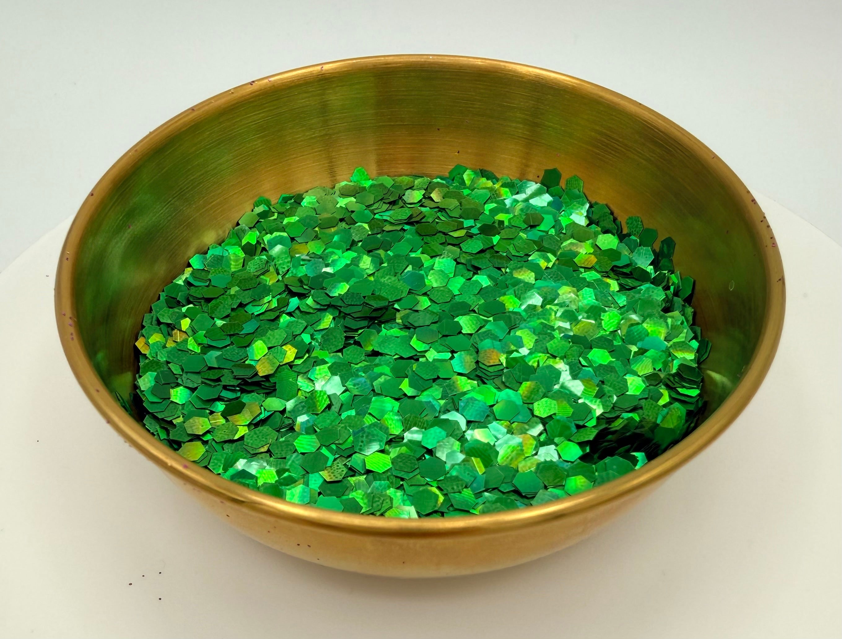 Puff Green Super Chunky Holographic Green Biodegradeable Glitter