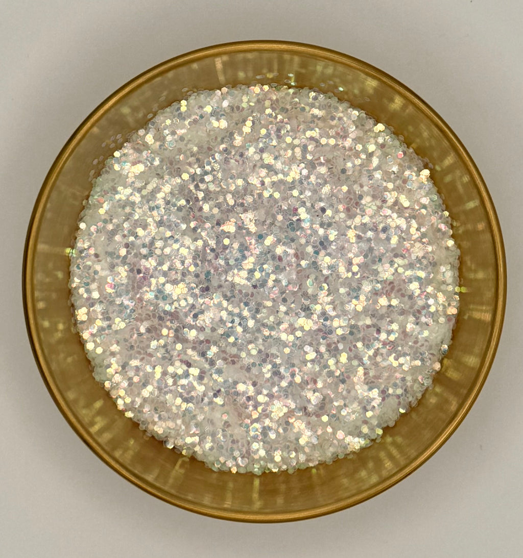 White Wedding Extra Chunky Iridescent Biodegradable Glitter