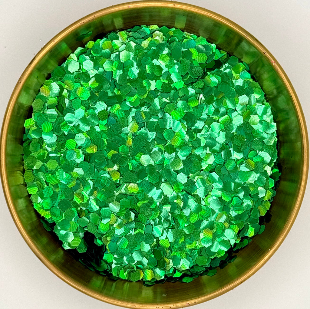 Puff Green Super Chunky Holographic Green Biodegradeable Glitter