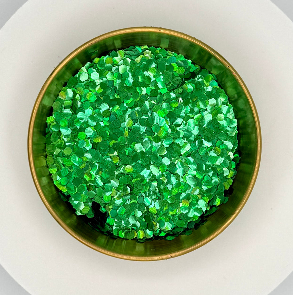 Puff Green Super Chunky Holographic Green Biodegradeable Glitter