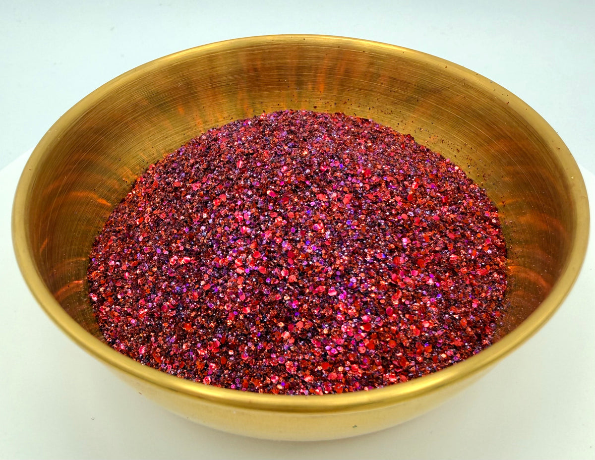 Scarlet Maroon Biodegradeable Glitter Mix