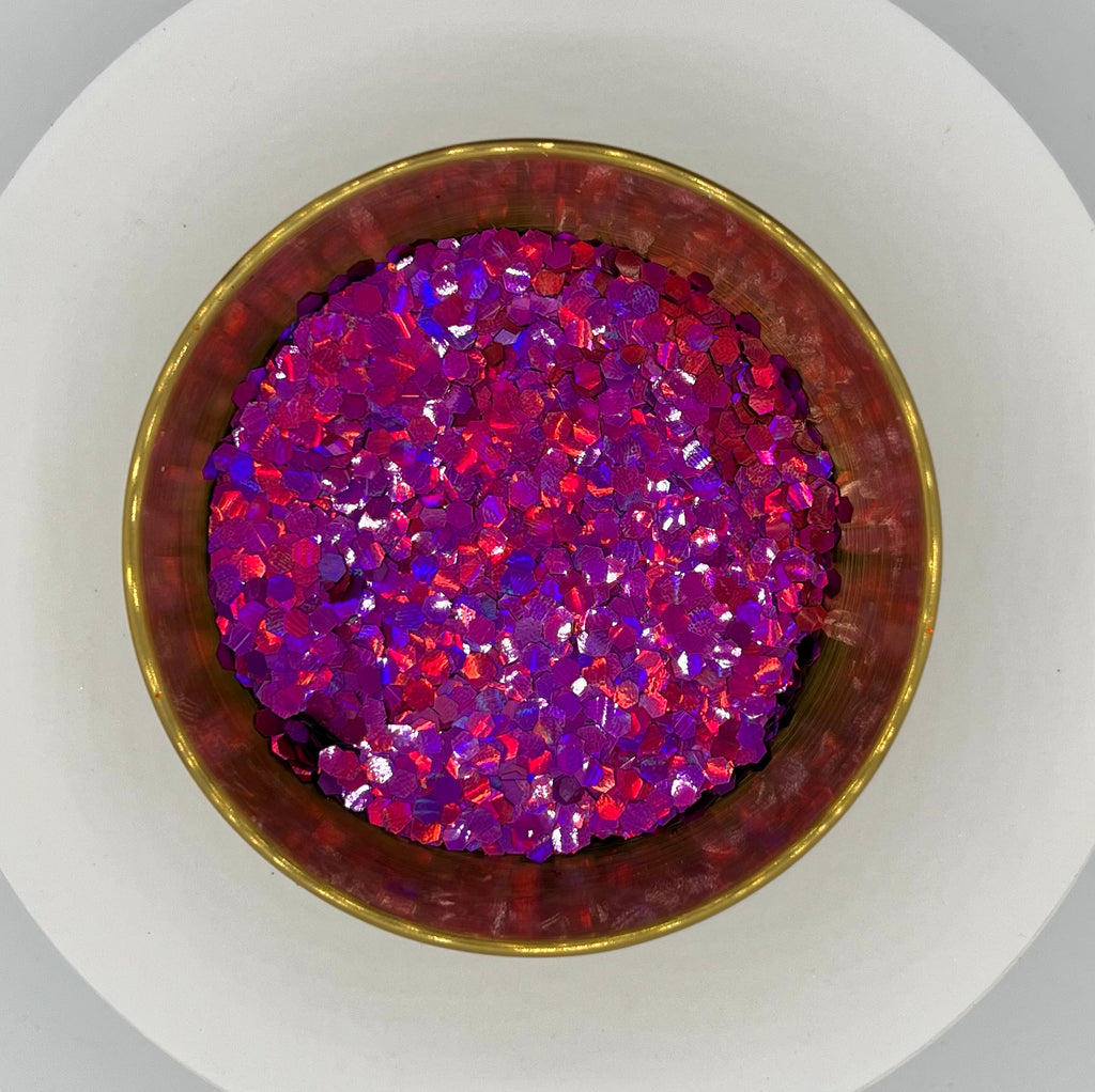 Purple Snowflakes Holographic Super Chunky Biodegradable Glitter