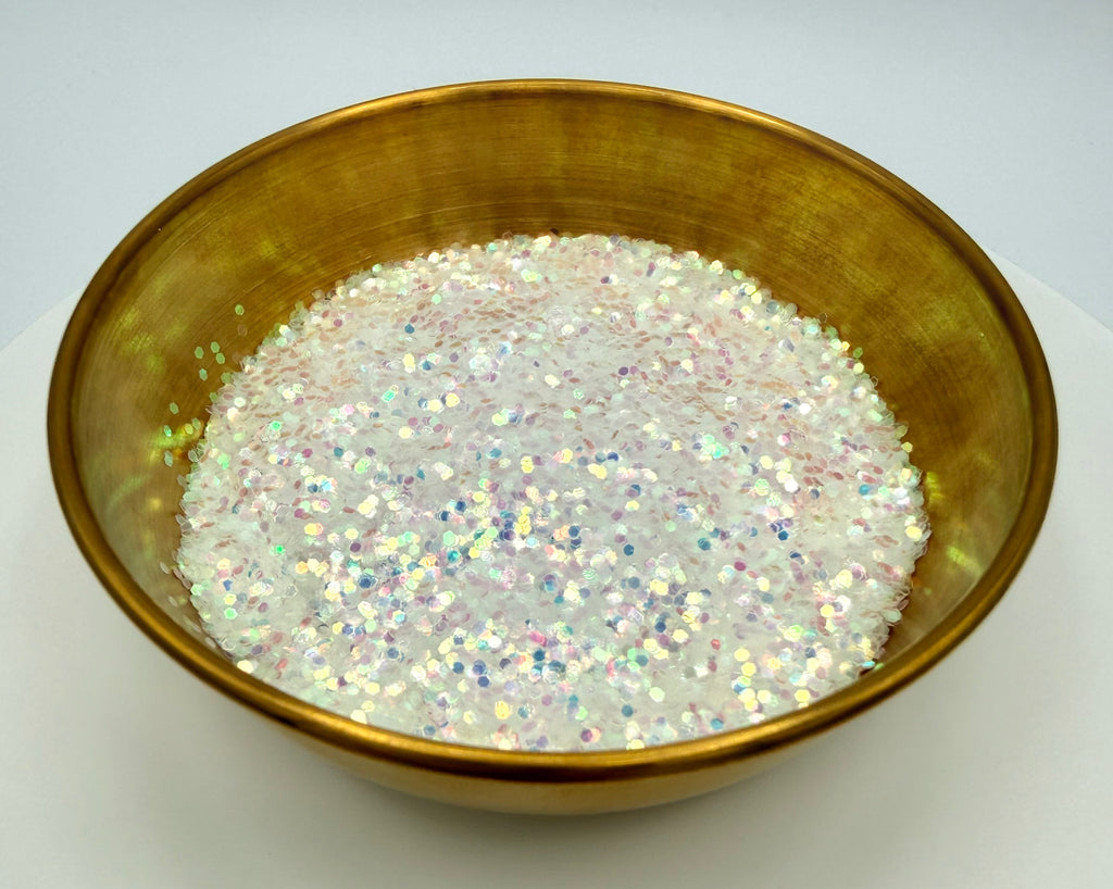 White Wedding Extra Chunky Iridescent Biodegradable Glitter