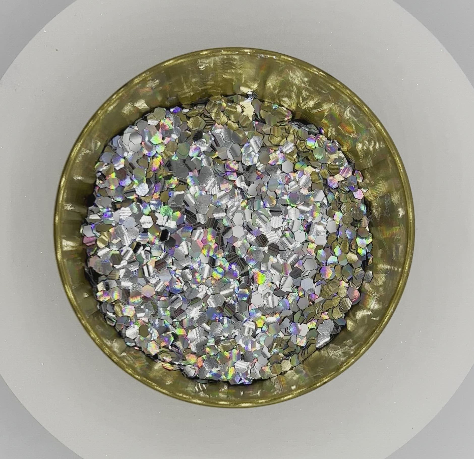 Neutron Dance Super Chunky Holographic Silver Biodegradable Glitter