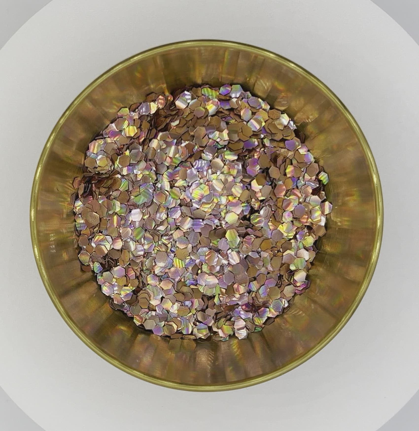 Faithfully Super Chunky Holographic Rose Gold Biodegradable Glitter