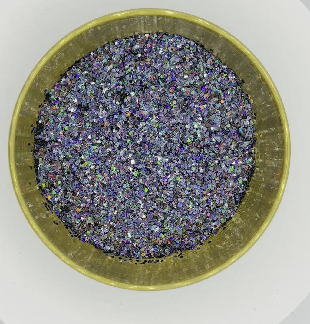 Terminator Extra Chunky Black Holographic Biodegradable Glitter