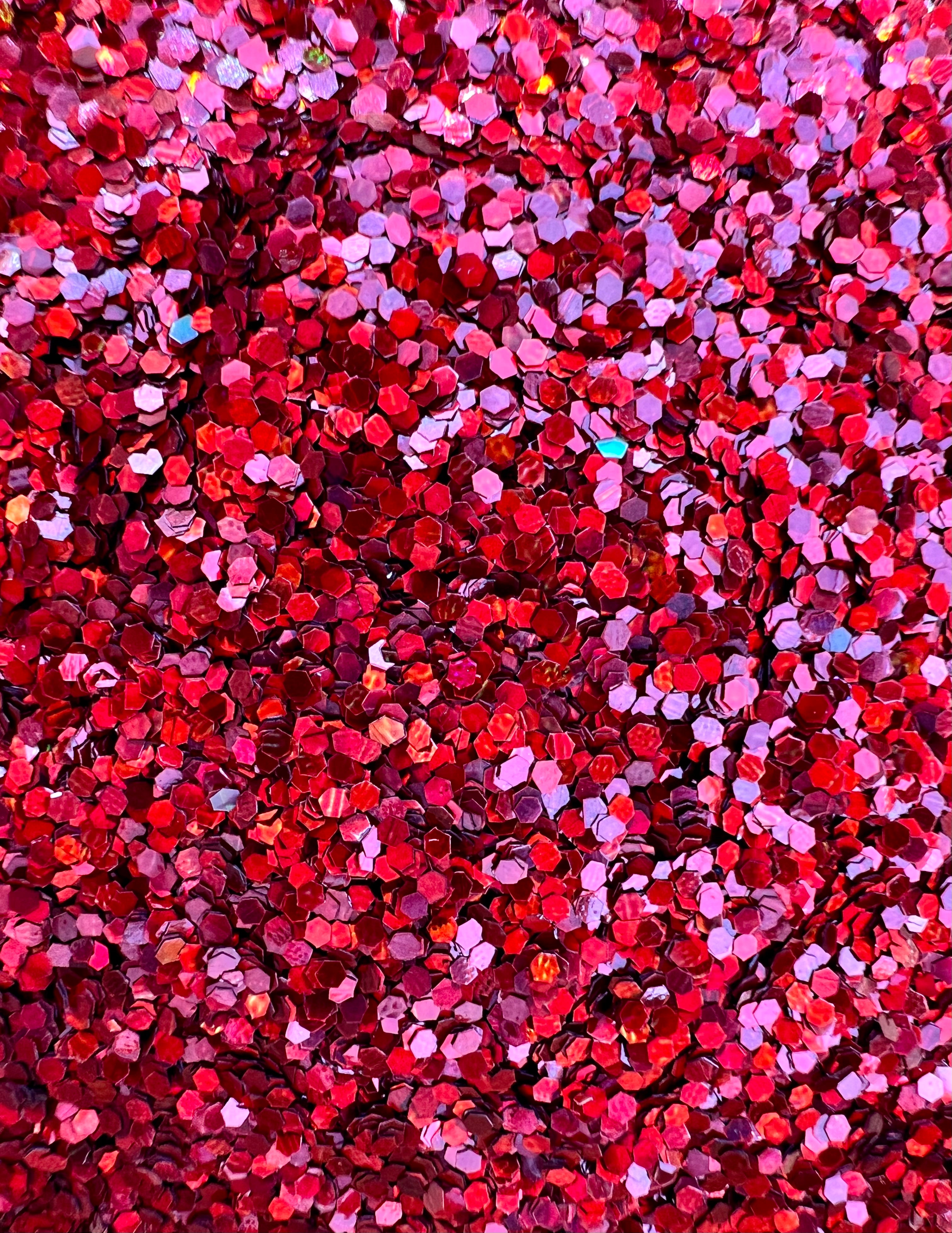 Ghostbuster Extra Chunky Red Holographic Biodegradable Glitter