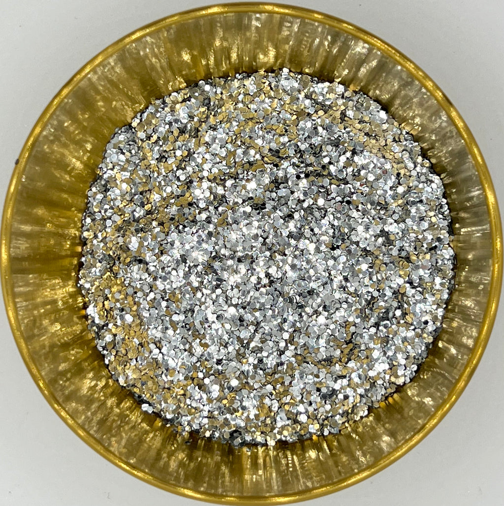Silver Shadow Extra Chunky Biodegradable Glitter
