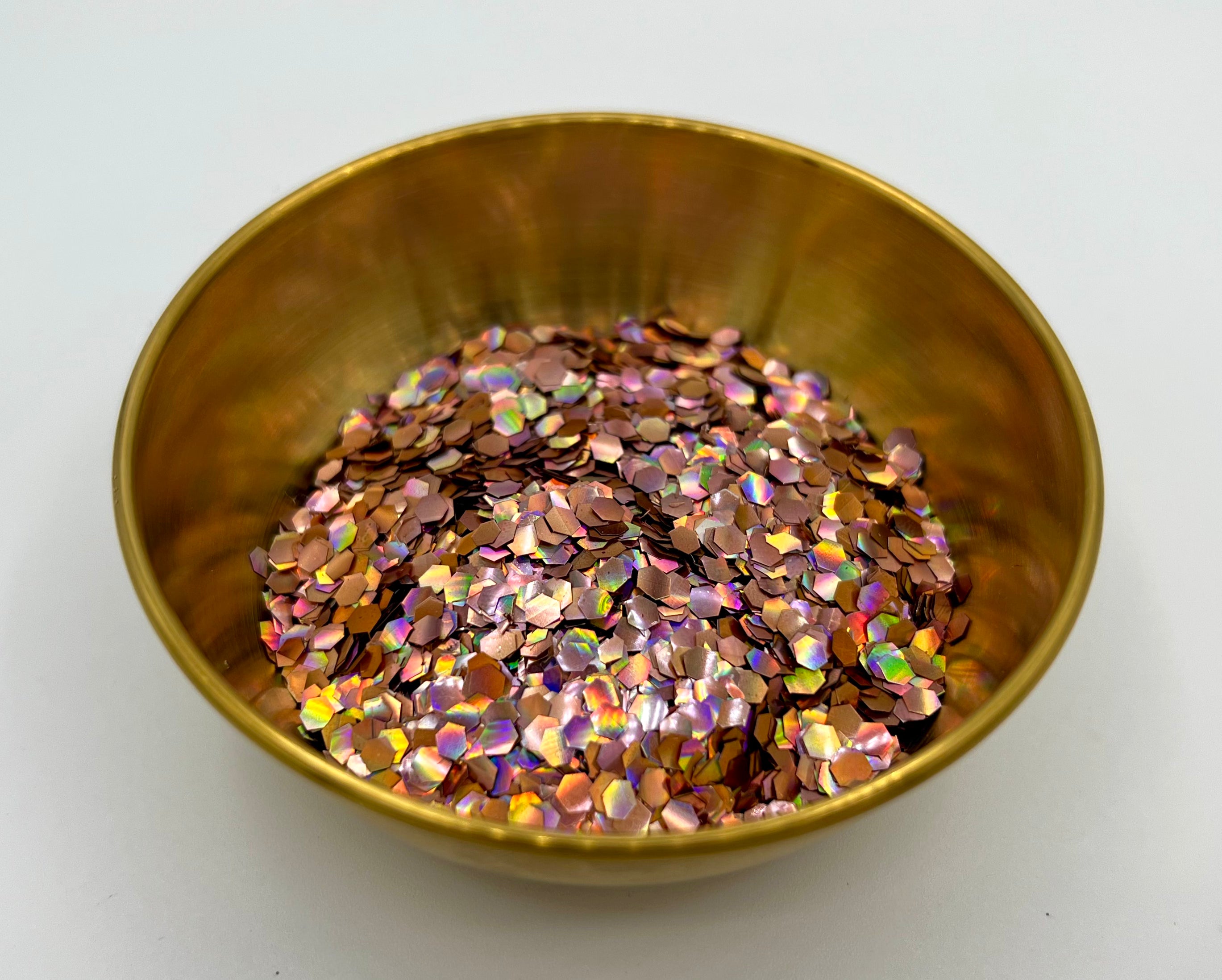 Faithfully Super Chunky Holographic Rose Gold Biodegradable Glitter